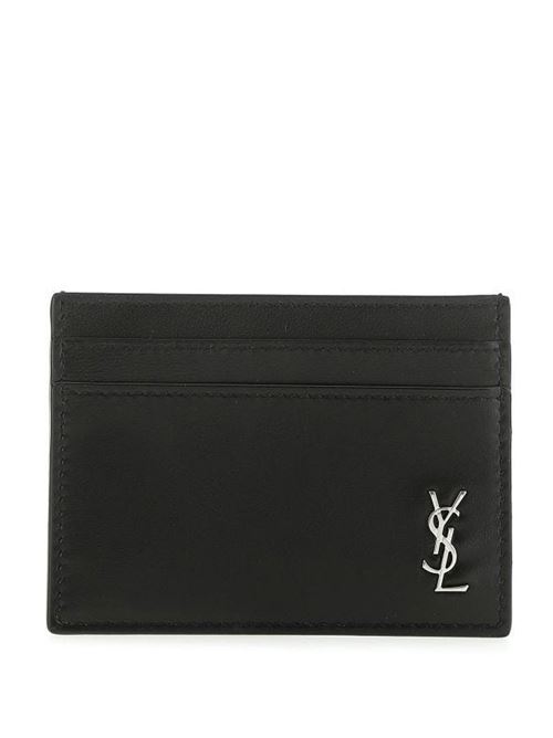 Portacarte con logo SAINT LAURENT | 6076031JB0E1000